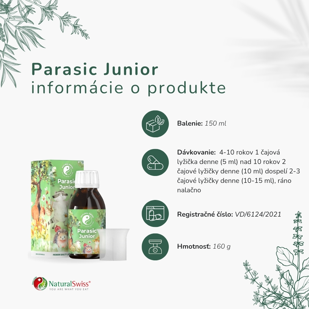 Parasic Junior informácie o produkte