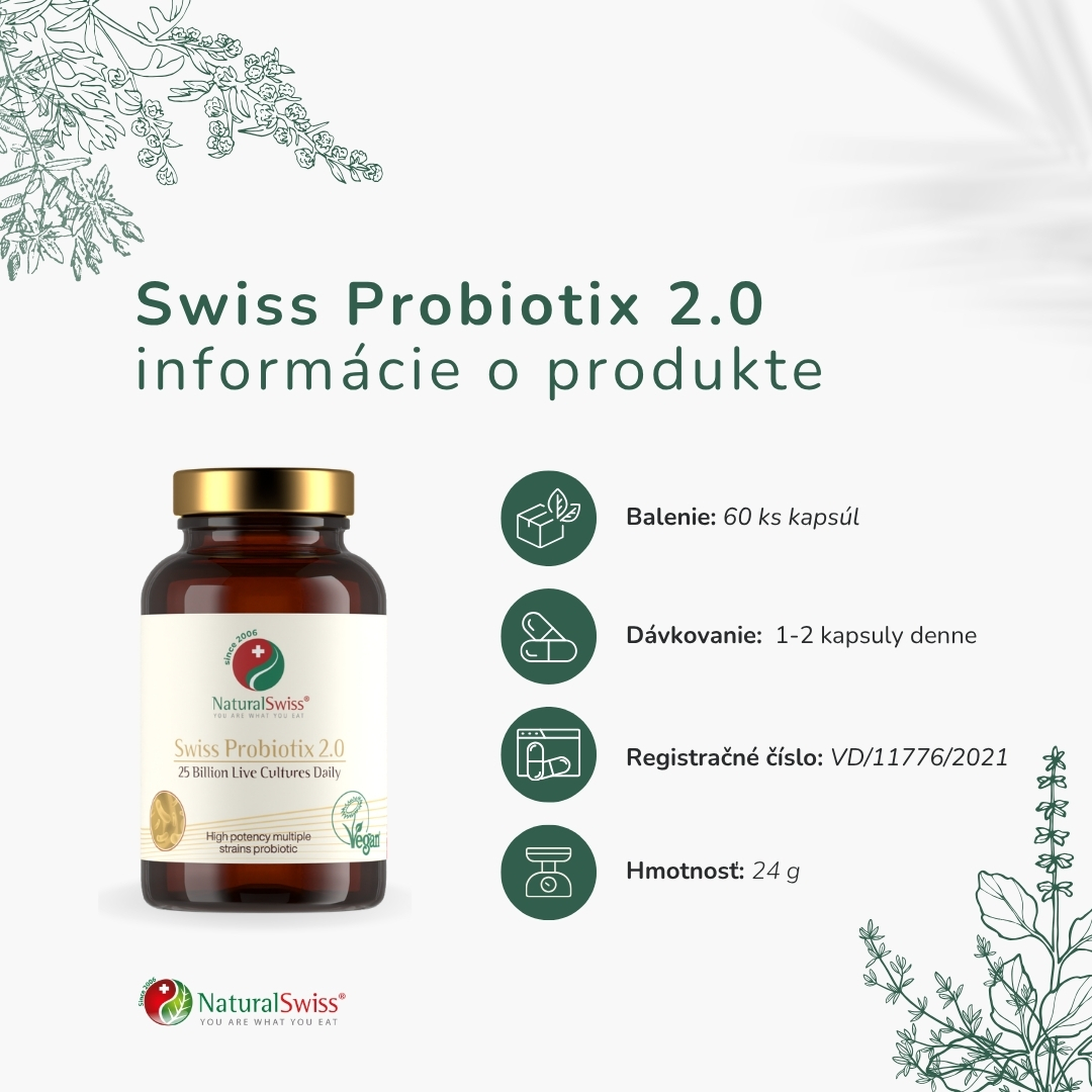 Swiss Probiotix 2.0 informácie o produkte