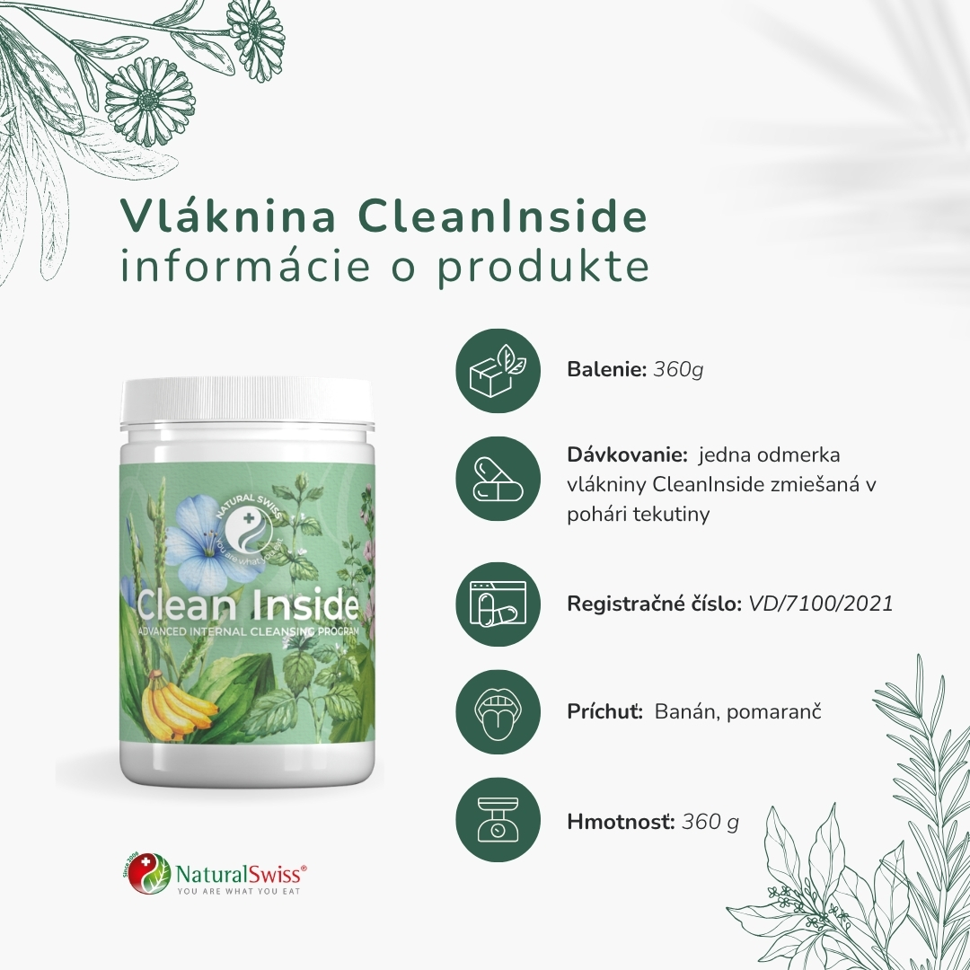 Vláknina CleanInside informácie o produkte