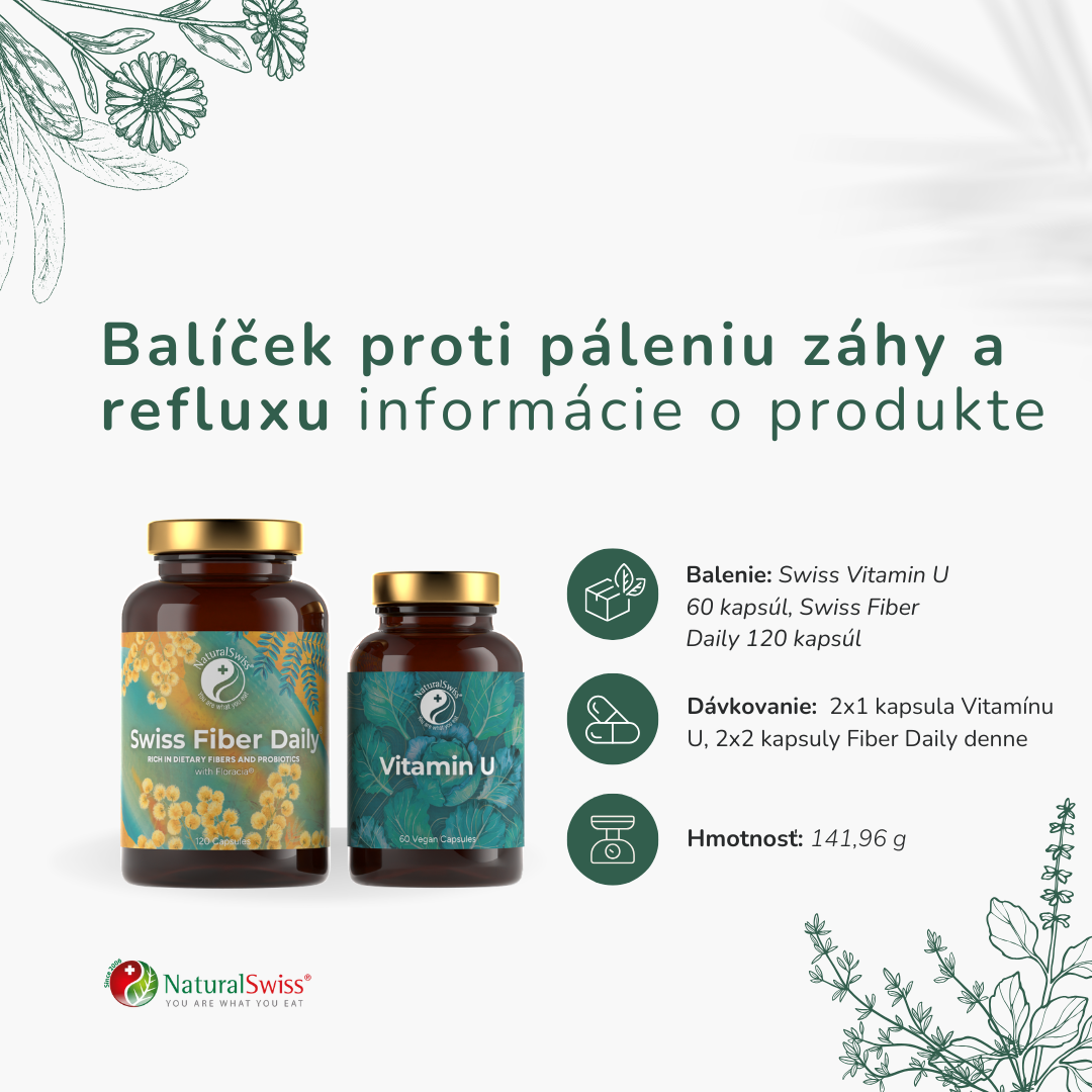 Balíček proti páleniu záhy a refluxu